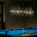 Hubbardton Forge 2015 Dark Smoke Vintage Platinum Multi Cityscape Large LED Pendant