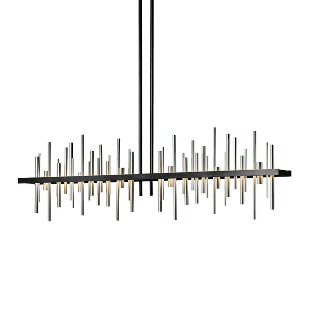 Hubbardton Forge 2015 Black Vintage Platinum Multi Cityscape Large LED Pendant