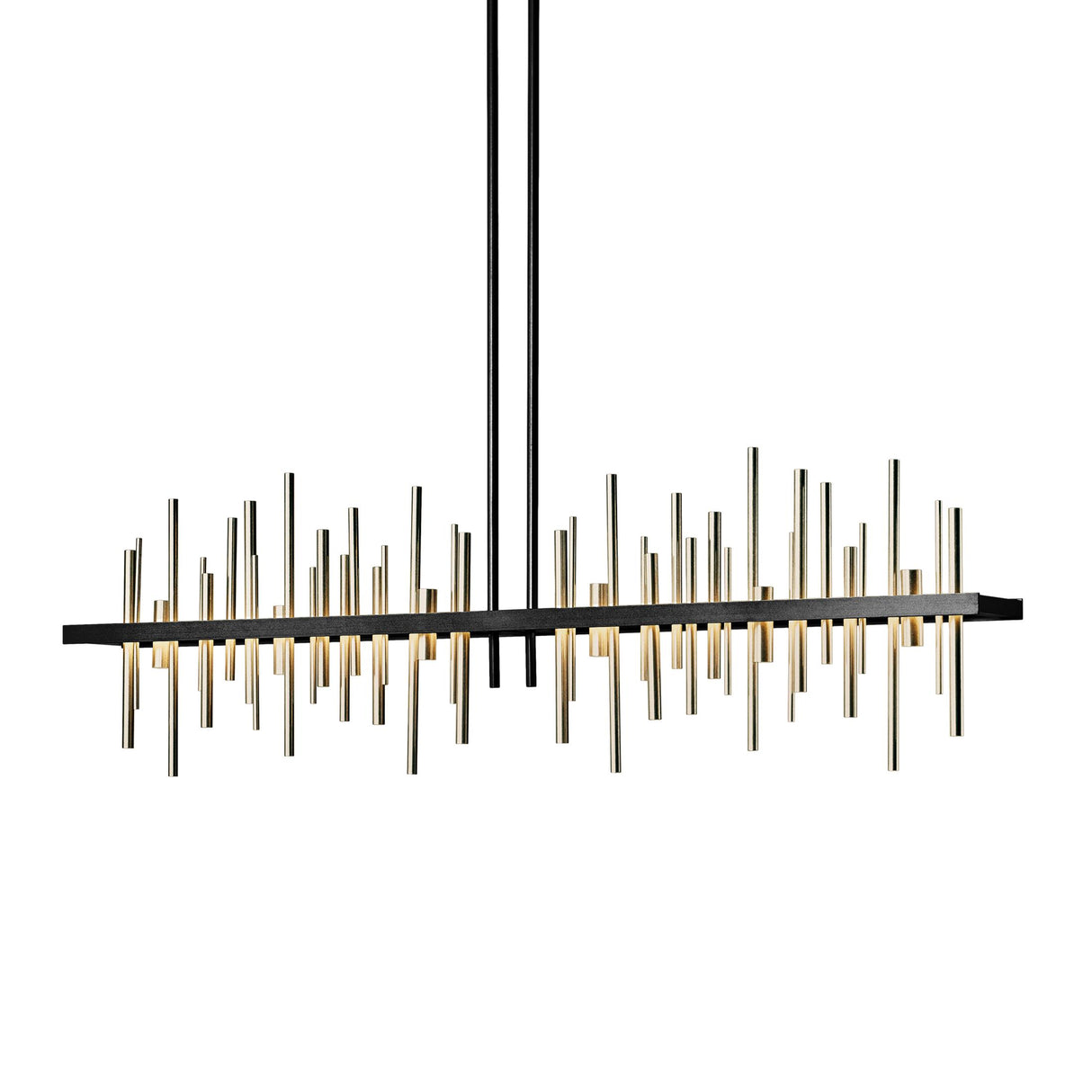 Hubbardton Forge 2015 Black Soft Gold Multi Cityscape Large LED Pendant