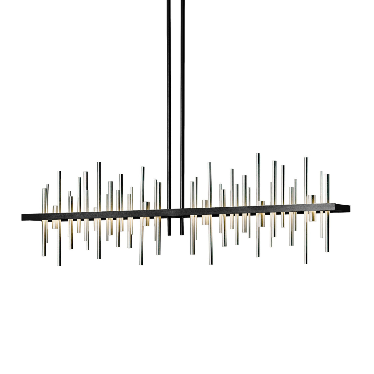 Hubbardton Forge 2015 Black Sterling Multi Cityscape Large LED Pendant