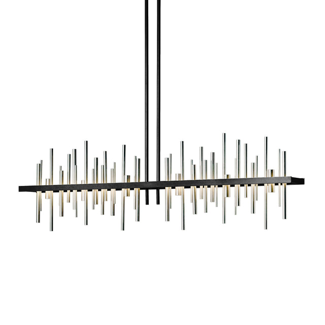 Hubbardton Forge 2015 Black Sterling Multi Cityscape Large LED Pendant