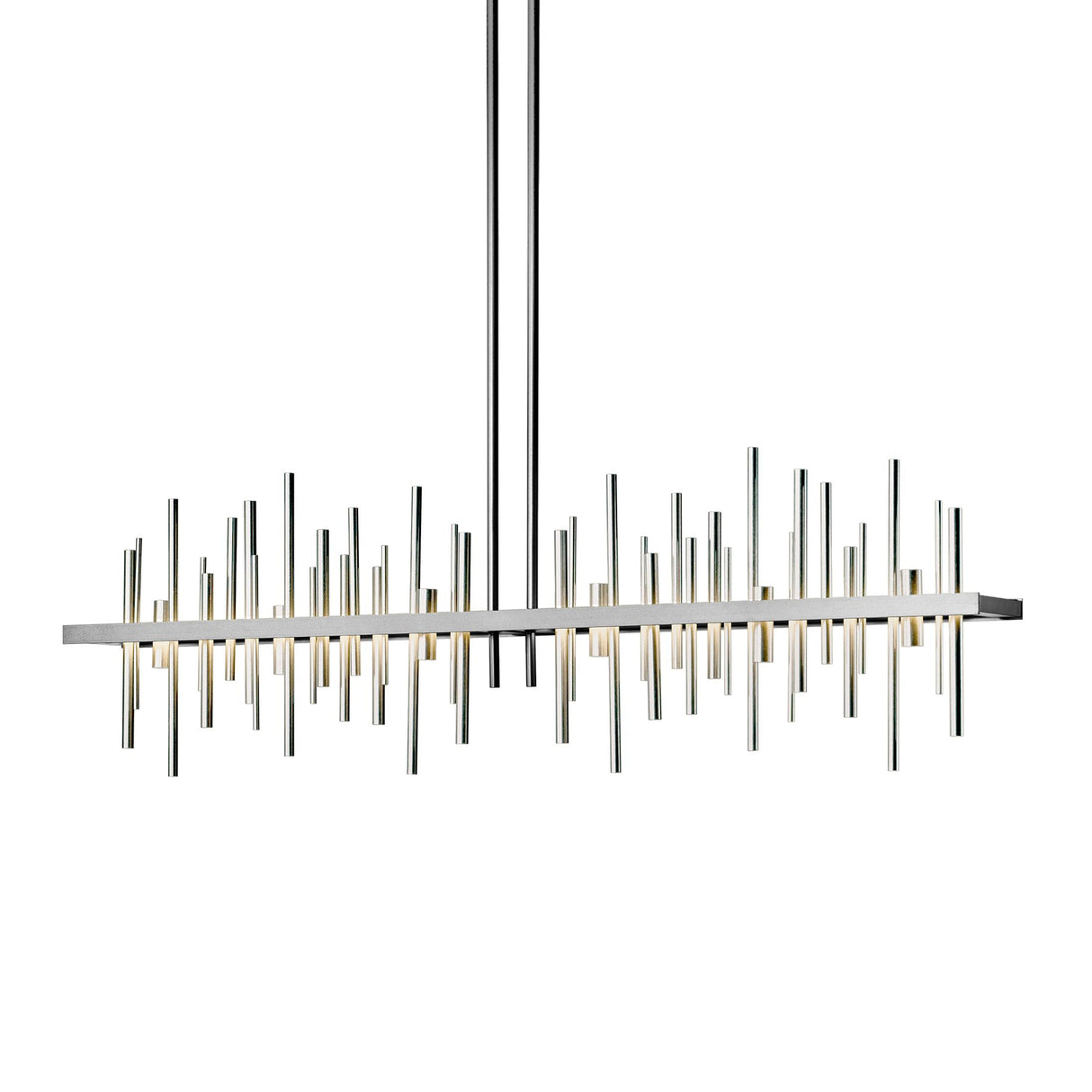 Hubbardton Forge 2015 Vintage Platinum Sterling Multi Cityscape Large LED Pendant