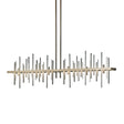 Hubbardton Forge 2015 Soft Gold Vintage Platinum Multi Cityscape Large LED Pendant