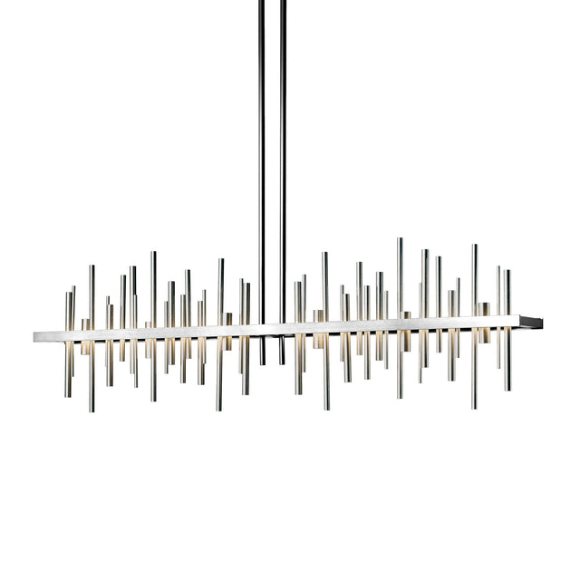 Hubbardton Forge 2015 Sterling Vintage Platinum Multi Cityscape Large LED Pendant