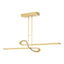 Hubbardton Forge 2016 Modern Brass Multi Switchback LED Pendant