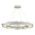 Hubbardton Forge 2024 White Crystal Standard Trove LED Circular Pendant