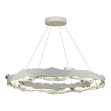 Hubbardton Forge 2024 White Crystal Standard Trove LED Circular Pendant