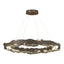 Hubbardton Forge 2024 Bronze Crystal Standard Trove LED Circular Pendant