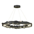 Hubbardton Forge 2024 Black Crystal Standard Trove LED Circular Pendant