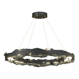 Hubbardton Forge 2024 Black Crystal Standard Trove LED Circular Pendant