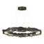 Hubbardton Forge 2024 Black Crystal Standard Trove LED Circular Pendant