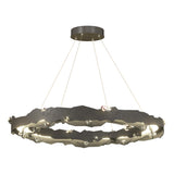 Hubbardton Forge 2024 Dark Smoke Crystal Standard Trove LED Circular Pendant