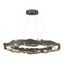 Hubbardton Forge 2024 Dark Smoke Crystal Standard Trove LED Circular Pendant