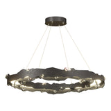 Hubbardton Forge 2024 Oil Rubbed Bronze Crystal Standard Trove LED Circular Pendant