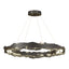 Hubbardton Forge 2024 Oil Rubbed Bronze Crystal Standard Trove LED Circular Pendant