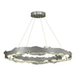 Hubbardton Forge 2024 Vintage Platinum Crystal Standard Trove LED Circular Pendant