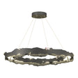 Hubbardton Forge 2024 Natural Iron Crystal Standard Trove LED Circular Pendant