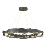 Hubbardton Forge 2024 Natural Iron Crystal Standard Trove LED Circular Pendant
