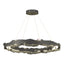 Hubbardton Forge 2024 Natural Iron Crystal Standard Trove LED Circular Pendant
