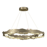 Hubbardton Forge 2024 Soft Gold Crystal Standard Trove LED Circular Pendant