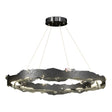 Hubbardton Forge 2024 Ink Crystal Standard Trove LED Circular Pendant