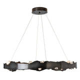 Hubbardton Forge 2024 Ink Crystal Standard Trove LED Circular Pendant