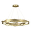 Hubbardton Forge 2024 Modern Brass Crystal Standard Trove LED Circular Pendant