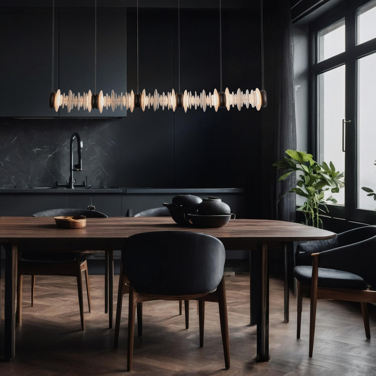 Hubbardton Forge 2025 Oil Rubbed Bronze Standard Cairn Linear LED Pendant