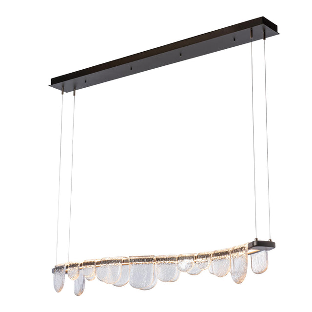 Hubbardton Forge 2025 Oil Rubbed Bronze Clear Glass (ZM) Standard Riverbed LED Pendant