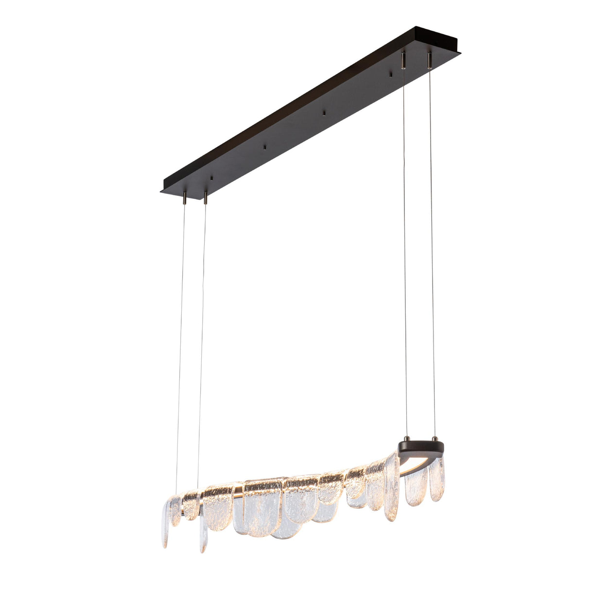 Hubbardton Forge 2025 Oil Rubbed Bronze Clear Glass (ZM) Standard Riverbed LED Pendant