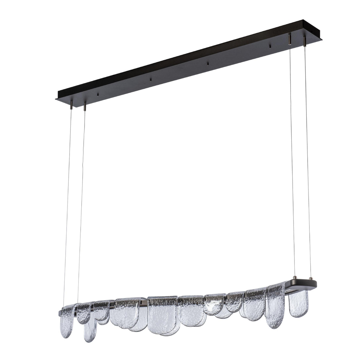 Hubbardton Forge 2025 Oil Rubbed Bronze Clear Glass (ZM) Standard Riverbed LED Pendant