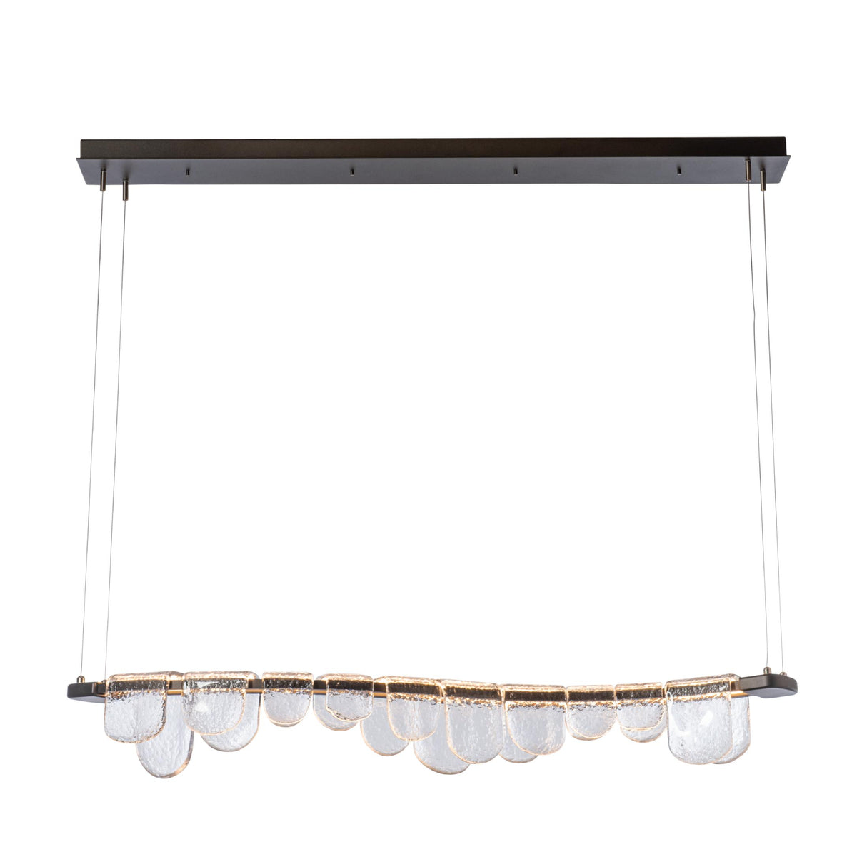 Hubbardton Forge 2025 Oil Rubbed Bronze Clear Glass (ZM) Standard Riverbed LED Pendant