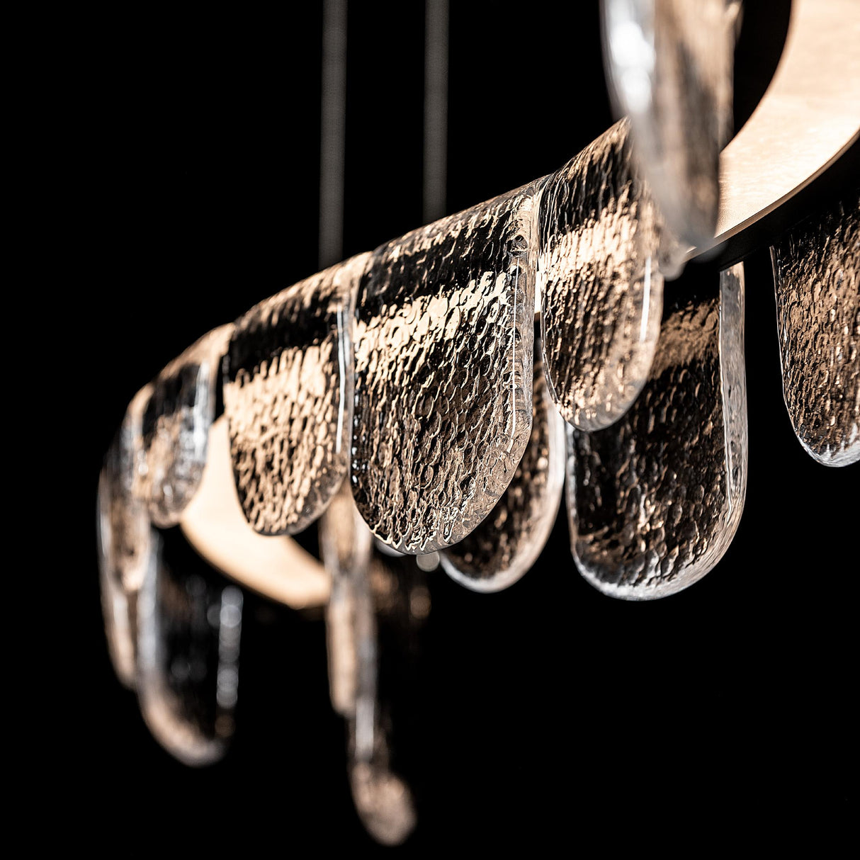 Hubbardton Forge 2025 Oil Rubbed Bronze Clear Glass (ZM) Standard Riverbed LED Pendant