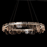 Hubbardton Forge 2025 Sterling Clear Glass (ZM) Standard Riverbed Circular LED Pendant