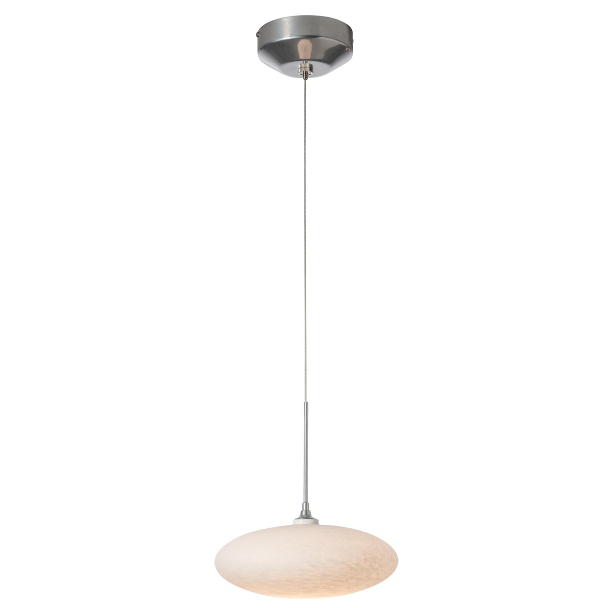 Hubbardton Forge 2025 Sterling Shell Glass (GS) Standard Clouds Low Voltage Mini Pendant