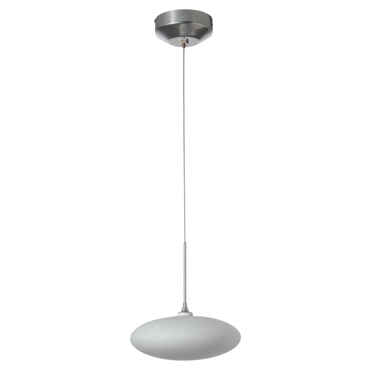 Hubbardton Forge 2025 Sterling Shell Glass (GS) Standard Clouds Low Voltage Mini Pendant