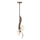 Hubbardton Forge 2024 Bronze Frosted Glass (FD) Multi Mika 2-Light Pendant