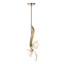 Hubbardton Forge 2024 Soft Gold Frosted Glass (FD) Multi Mika 2-Light Pendant