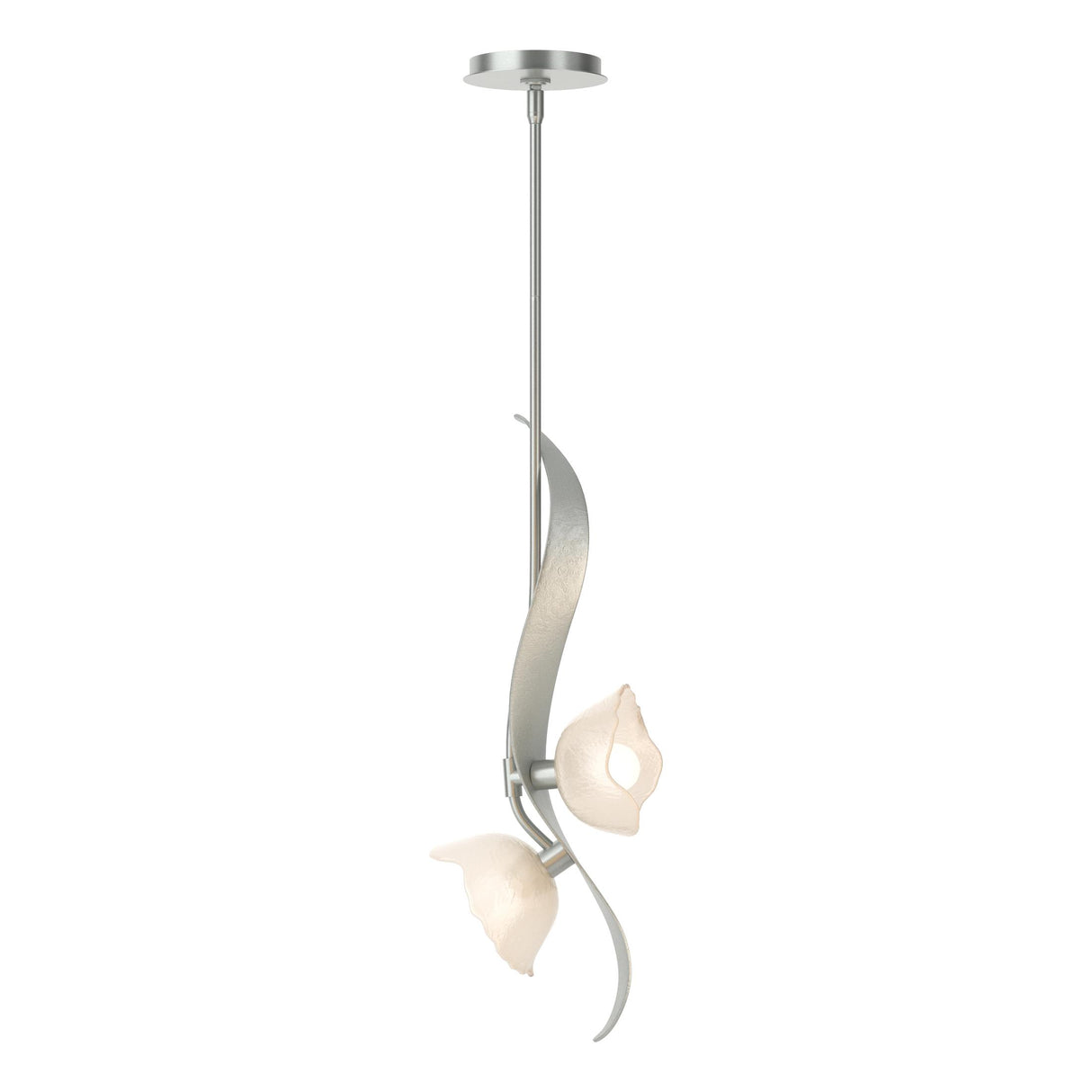 Hubbardton Forge 2024 Vintage Platinum Frosted Glass (FD) Multi Mika 2-Light Pendant