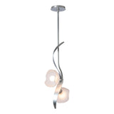 Hubbardton Forge 2024 Sterling Frosted Glass (FD) Multi Mika 2-Light Pendant