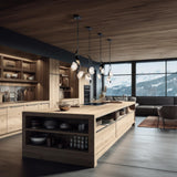 Hubbardton Forge 2024 Ink Frosted Glass (FD) Multi Mika 2-Light Pendant