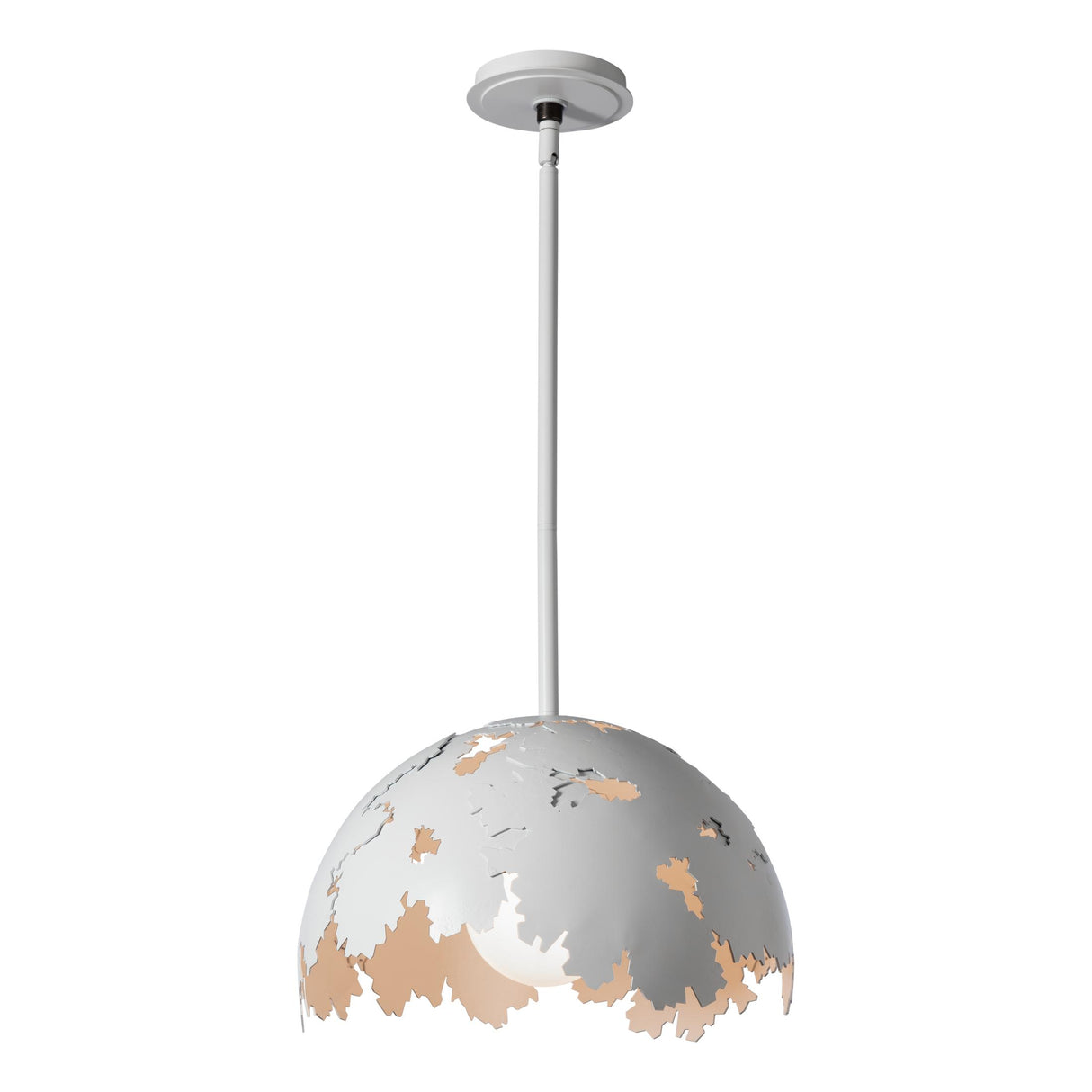 Hubbardton Forge 2024 White Multi Pangea 1-Light Pendant