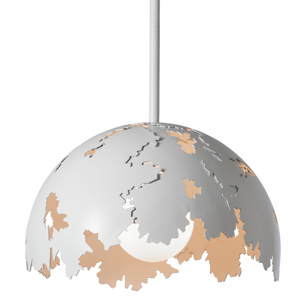 Hubbardton Forge 2024 White Multi Pangea 1-Light Pendant