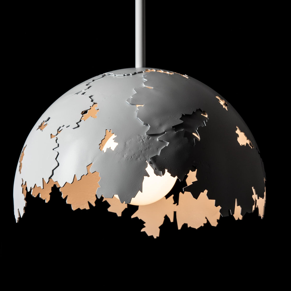 Hubbardton Forge 2024 White Multi Pangea 1-Light Pendant