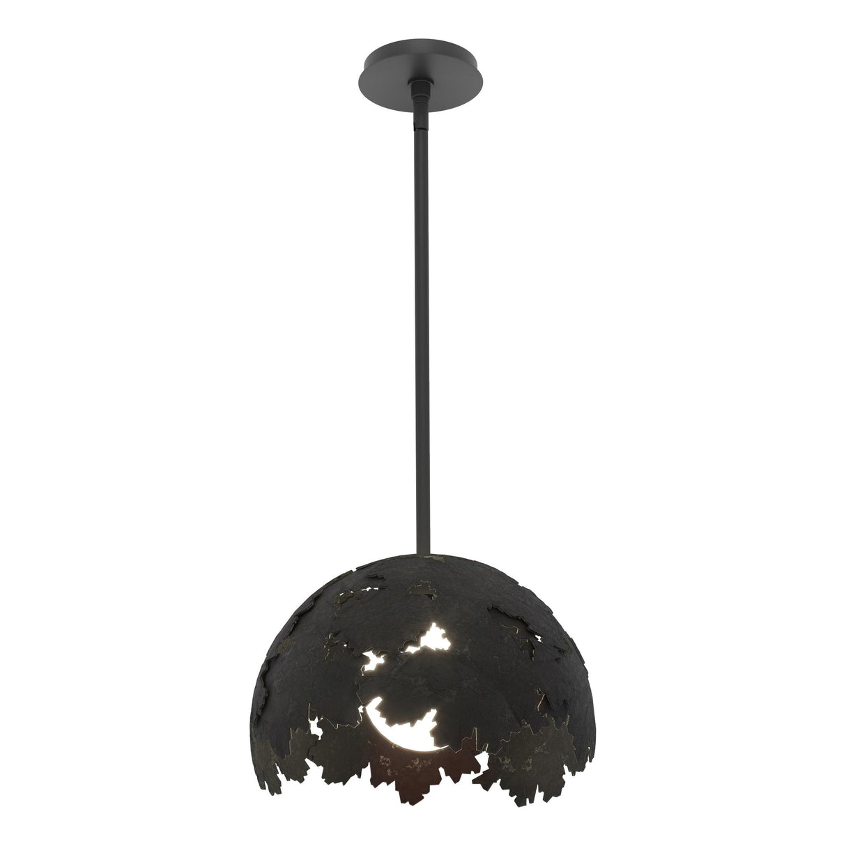 Hubbardton Forge 2024 Black Multi Pangea 1-Light Pendant