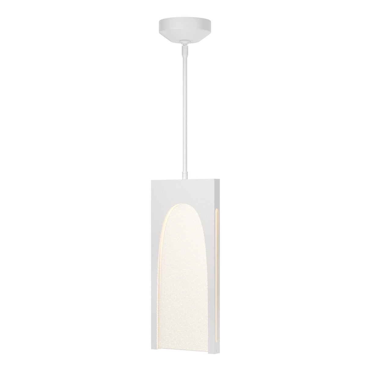Hubbardton Forge 2024 White Seeded Clear Glass (II) Multi Cypress 1-Light Pendant