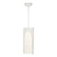 Hubbardton Forge 2024 White Seeded Clear Glass (II) Multi Cypress 1-Light Pendant