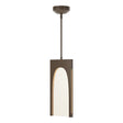 Hubbardton Forge 2024 Bronze Seeded Clear Glass (II) Multi Cypress 1-Light Pendant