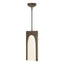 Hubbardton Forge 2024 Bronze Seeded Clear Glass (II) Multi Cypress 1-Light Pendant