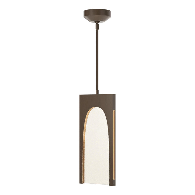 Hubbardton Forge 2024 Bronze Seeded Clear Glass (II) Multi Cypress 1-Light Pendant